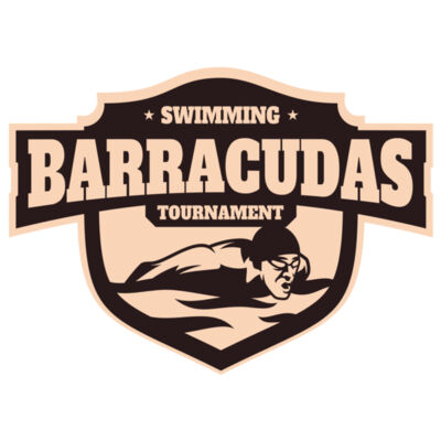 Barracudas Swimming Tournament logo template Miniatura