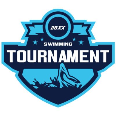 Swimming Tournament logo template Miniatura