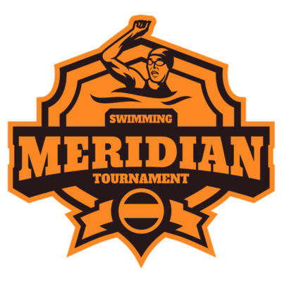 Meridian Tournament Swimming logo template Miniatura