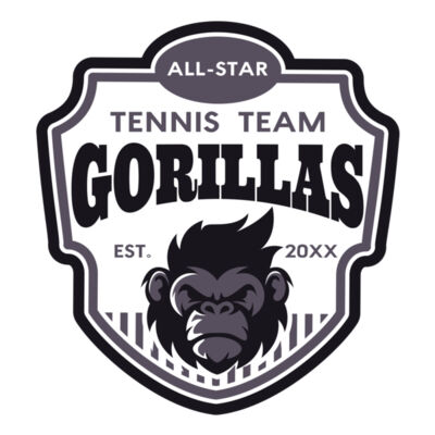 Gorillas Tennis Team 01 Miniatura
